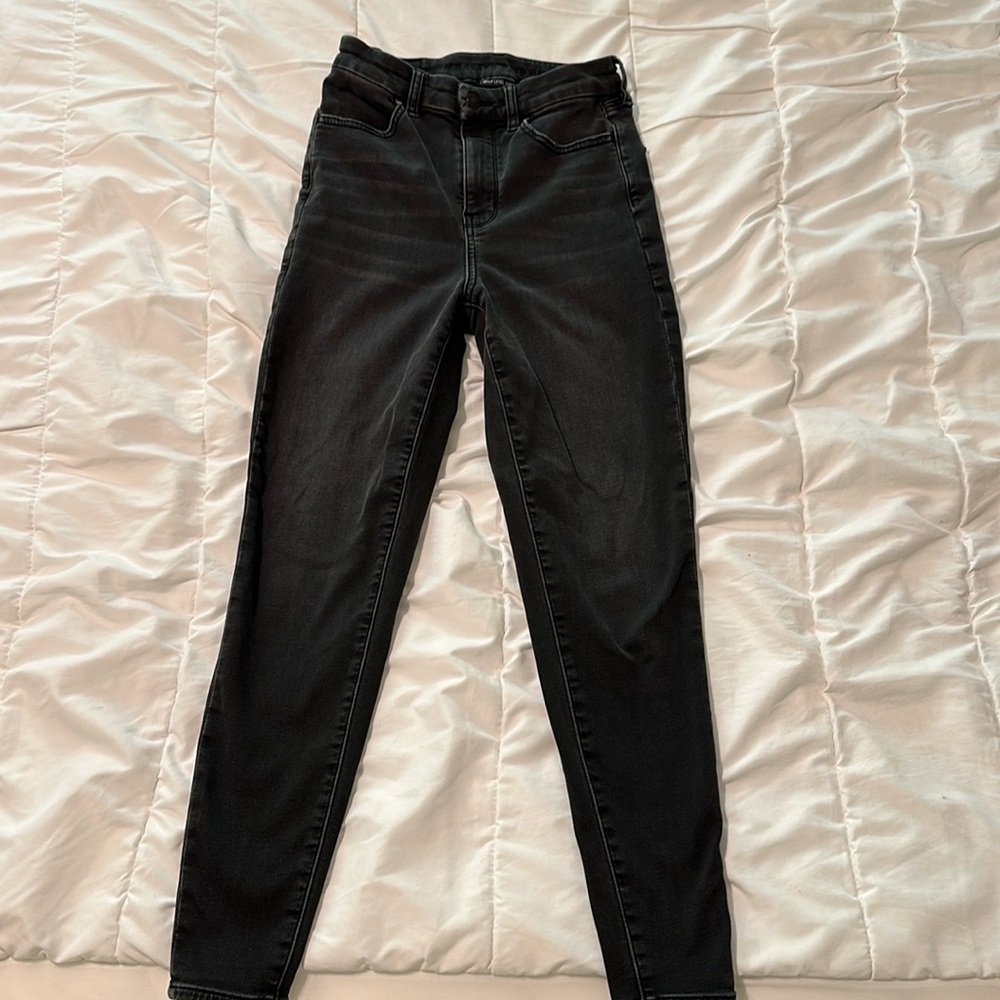 American Eagle high-waisted black jeans in size 2